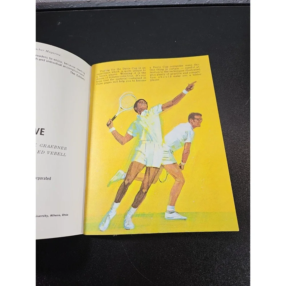 YOUR SERVE---ARTHUR ASHE and Clark Graebner‎ 1972 Grow Ahead Books TWA Airlines